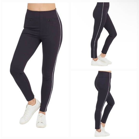 NWT Spanx Perfect Pant Ankle Piped Skinny Classic Navy Size XS - Picture 6 of 16